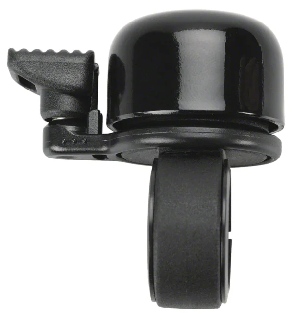 An INCREDIBELL ORIGINAL BELL, a black plastic ball with a black handle, perfect for USA ebikes and e-bikes accessories.