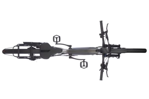 An image of a LEVEL.2 Commuter Ebike rack on a white background featuring e-bike accessories.