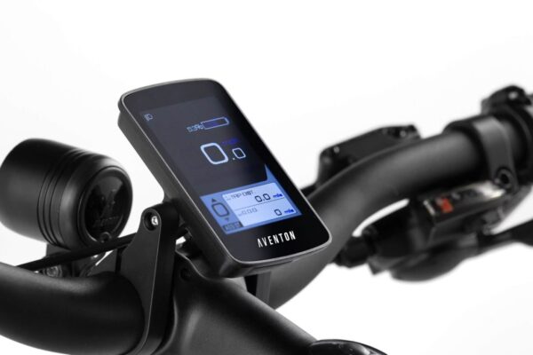 A LEVEL.2 Commuter Ebike with a handlebar mounted gps.