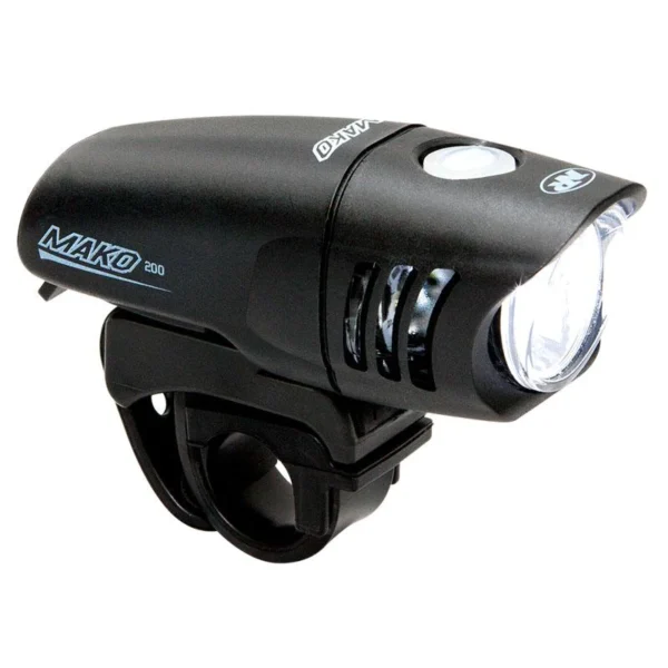 A NITERIDER MAKO 200 HEADLIGHT with a white background, suitable for USA ebikes and e-bikes accessories.