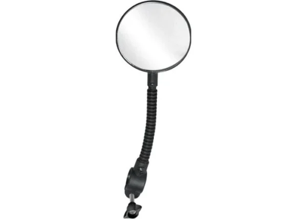 An e-bike accessory: a Delta FlexTalk Mirror with a cord attached to it.