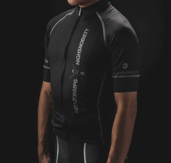 A man wearing the AVENTON HIGHSNOBIETY JERSEY in the USA.