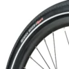 A close up of an AVENTON COMPLETE REAR WHEEL tire on a white background.