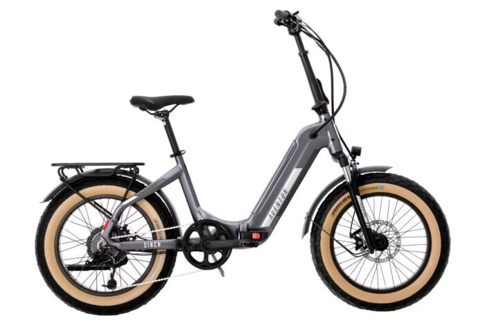 The Sinch.2 Ebike, along with e-bikes accessories, is shown against a white background.