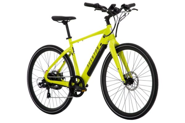 A yellow Soltera.2 Ebike is shown against a white background. Ebikes accessories.