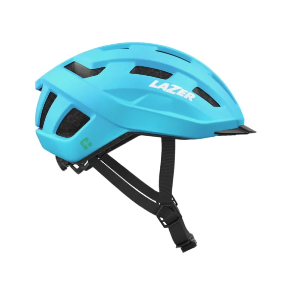 A blue bike helmet on a white background, perfect for ebikes and e-bikes accessories.