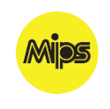 Mips logo on a yellow background featuring e-bikes accessories for Babyboomerbikes in WA, USA.