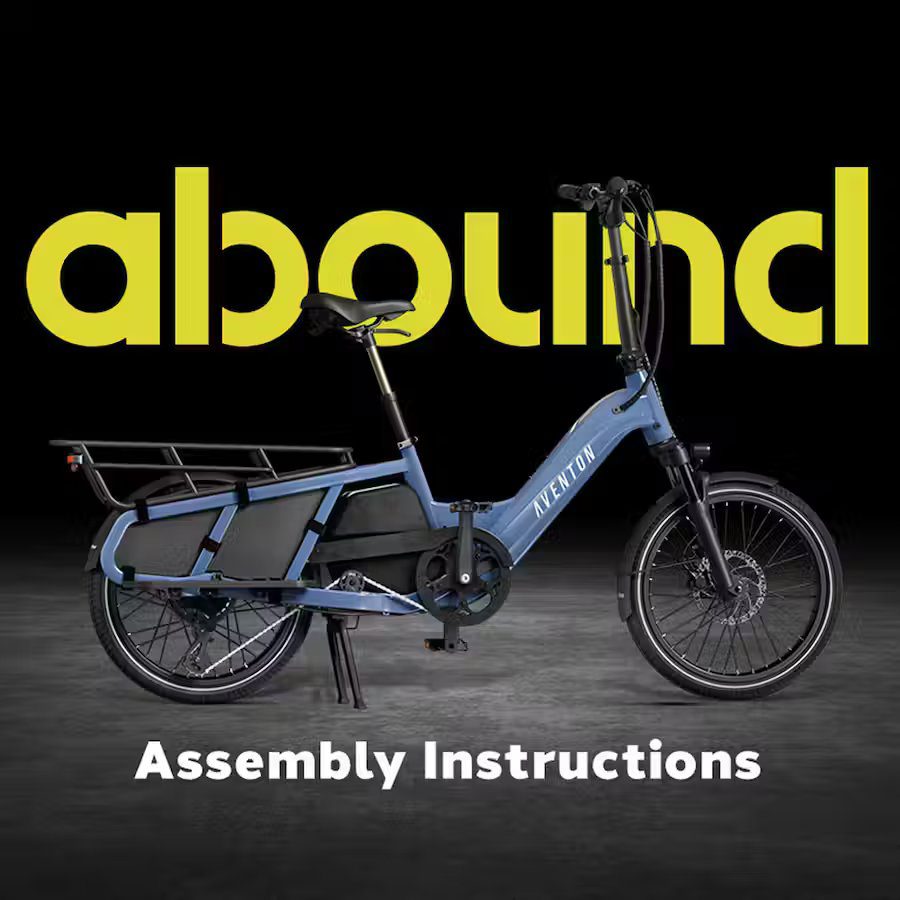 An electric bike with the words abound assembly instructions, offered by Ebikes and e-bikes accessories in WA, USA.