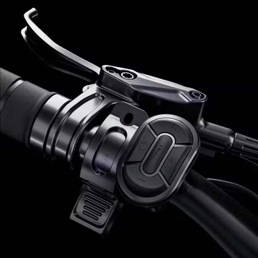 A close up of the handlebar of an e-bike.