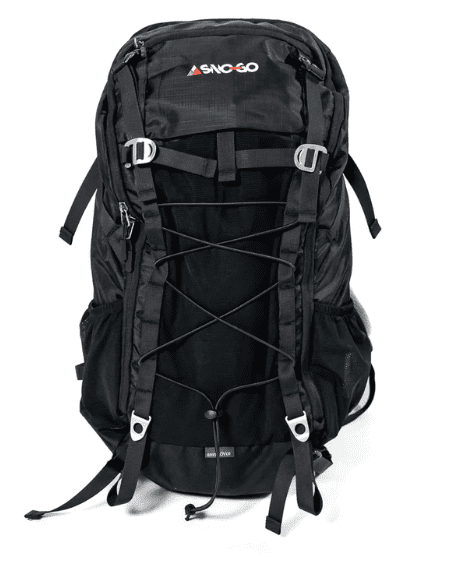 A SNO-GO TREKKER PRO 38L backpack on a white background.