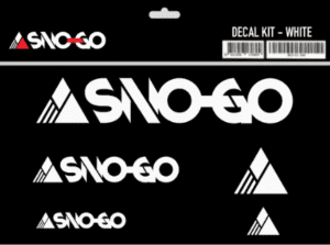 Snogo decals for e-bikes in white and black.