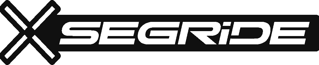 Black logo with the word "SEGRIDE" in bold, modern font, overlaid by a stylized "X" on the left side.
