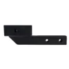 The Hi-Lo is a black metal trailer hitch ball mount with two holes on the horizontal section and one on the vertical section, displayed against a white background.
