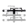 The NV™ 2.0 Add-On bicycle rack, in black and silver, is displayed folded and unfolded against a white background.