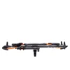 The NV™ 2.0 Add-On, a black hitch-mounted bike rack with orange accents, is displayed folded horizontally against a white background.