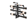 The NV™ 2.0 Add-On is a black and orange four-bike hitch rack with adjustable arms and trays, displayed against a white background.