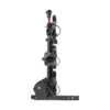The NV™ 2.0 Add-On is a vertical bike rack with two wheel cradles, a tilt mechanism, and a sturdy metal frame, shown from the side against a white background.