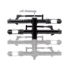 The NV™ 2.0 Add-On, a black and silver bike rack with two horizontal arms, is displayed against a white background with its reflection visible below.