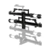 The NV™ 2.0 Add-On is a black metal hitch-mounted bike rack with two arms and mounting cradles, displayed against a white background with a shadow reflection underneath.