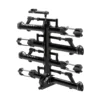 The NV™ 2.0 Add-On is a hitch-mounted rack with adjustable arms and wheel trays, designed to securely transport up to four bicycles on your vehicle.
