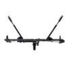 The NV™ 2.0 is a black metal bicycle rack designed to mount on a vehicle hitch, shown from the front against a white background.