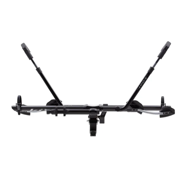 The NV™ 2.0 is a black metal bicycle rack designed to mount on a vehicle hitch, shown from the front against a white background.
