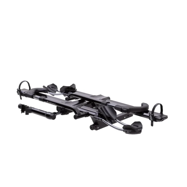 The NV™ 2.0, a black foldable hitch-mounted bike rack, is displayed on a white background.