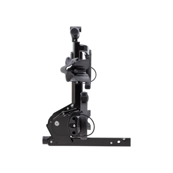 The NV™ 2.0 is a black, vertical bike rack with adjustable arms, wheel holders, and securing straps, shown against a white background.