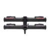 The NV™ 2.0 Add-On is a black hitch-mounted bike rack featuring two horizontal trays for carrying bicycles on the back of a vehicle.