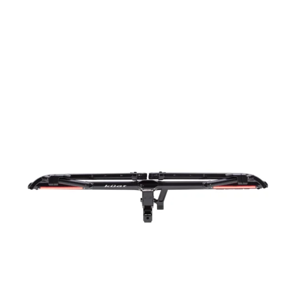 The NV™ 2.0 Add-On is a black hitch-mounted bike rack with red accents, shown from the back against a white background.