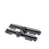 NV™ 2.0 Add-On black metal car roof rack attachment with two parallel sections and adjustable clamps, shown on a white background.