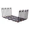 The NV™ 2.0 Add-On is a metal bike rack featuring six upright supports, designed to securely organize and hold multiple bicycles.