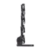 The NV™ 2.0 Add-On is a vertical black metal bike rack with four mounting points, shown folded upright against a white background.