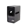 The Rack Dock is a black rectangular metal lock box with a slot and keyhole, featuring a white logo on the lower front panel.