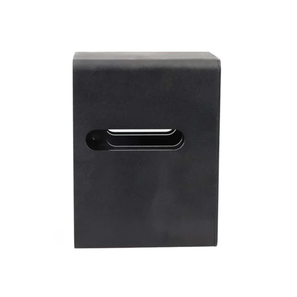 The Rack Dock is a black rectangular plyometric box featuring a central horizontal handle cutout.