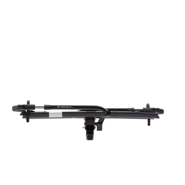 The Sherpa™ 2.0 bike rack, in black, features a central mounting clamp and is shown from the side against a white background.