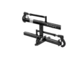 The Sherpa™ 2.0 is a black Küat bike rack with two wheel holders and adjustable arms, designed for mounting on a vehicle’s hitch.