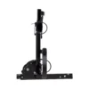 The Sherpa™ 2.0 is a black metal vertical bicycle rack mount with adjustable straps and a support arm, shown against a white background.