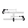 The Sherpa™ 2.0 bicycle rack features a white minimalist design with black hooks, displayed against a plain white background.