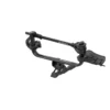 The Transfer™ v2 is a black Kuat bike rack with a sleek, sturdy frame and adjustable arms, designed for rear hitch vehicle mounting.