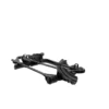 Transfer™ v2 black bicycle roof rack carrier for cars, displayed folded against a plain white background.