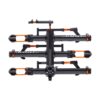 The NV™ 2.0 bike rack in black and orange holds two bicycles and is displayed upright against a white background.