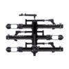 A Kuat NV™ 2.0 bike rack in black, featuring two horizontal trays for carrying bicycles, shown from the rear against a white background.