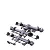 The NV™ 2.0 is a hitch-mounted bike rack for four bikes, featuring adjustable wheel holders and support arms, shown against a white background.