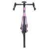 Front view of the CF Racer1, a pink gravel bike featuring drop handlebars and knobby tires, photographed against a white background.