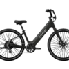 Black Aventon electric cruiser bicycle with a step-through frame.