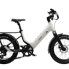 White Urtopia step-through electric bike with a rear rack and thick tires.