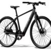 Matte black Aventon electric commuter bike on a white background.