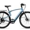 Urtopia Carbon Classic electric bike in blue with a rear rack and fenders.